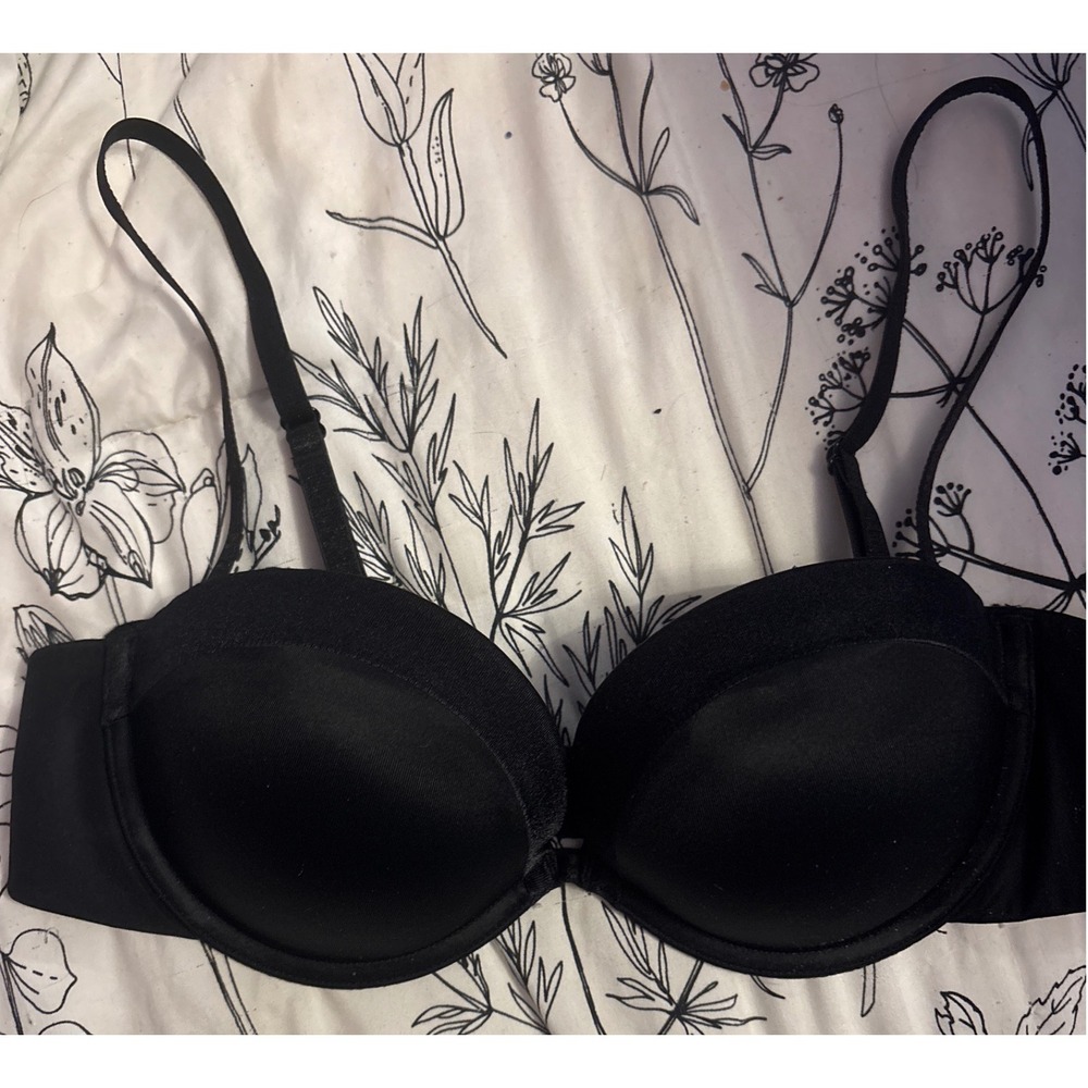 Maidenform Black Stay Put Underwire Contour Convertible Strapless Bra, Size 36B